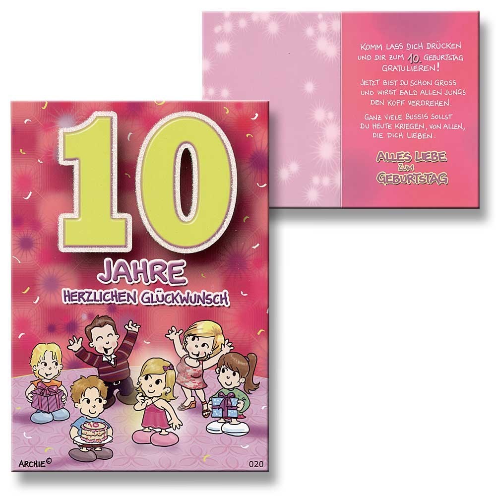 40+ 10 geburtstag maedchen bilder , Archie Geburtstagskarte zum 10. Geburtstag Mädchen gelb