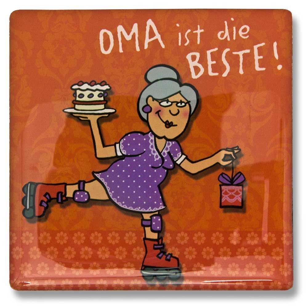 Magnet Oma ist die Beste! 7 x 7 cm Kühlschrankmagnet | eBay